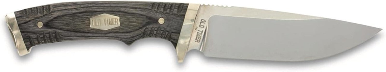 10.25in Drop Point Fixed Blade Knife with Leather Sheath for Hunting & Camping