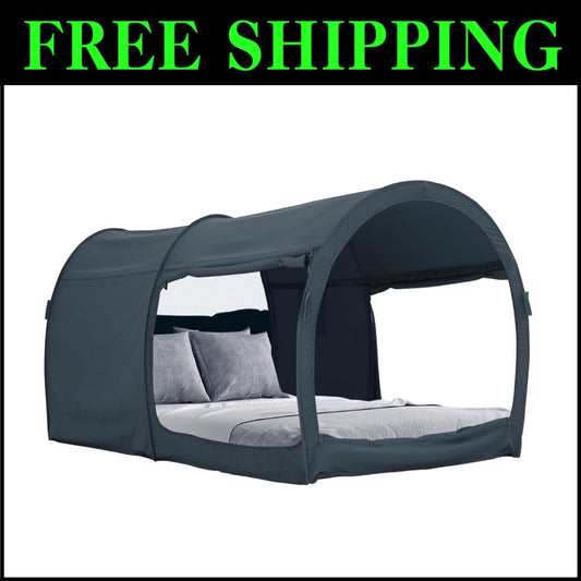 Breathable Indoor Bed Tent with 4 Doors - Cozy Privacy for Kids & Adults