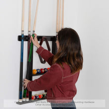 Load image into Gallery viewer, Sleek Wall-Mount Cue Rack with Enhanced Protection &amp; Chic Design for Men Caves