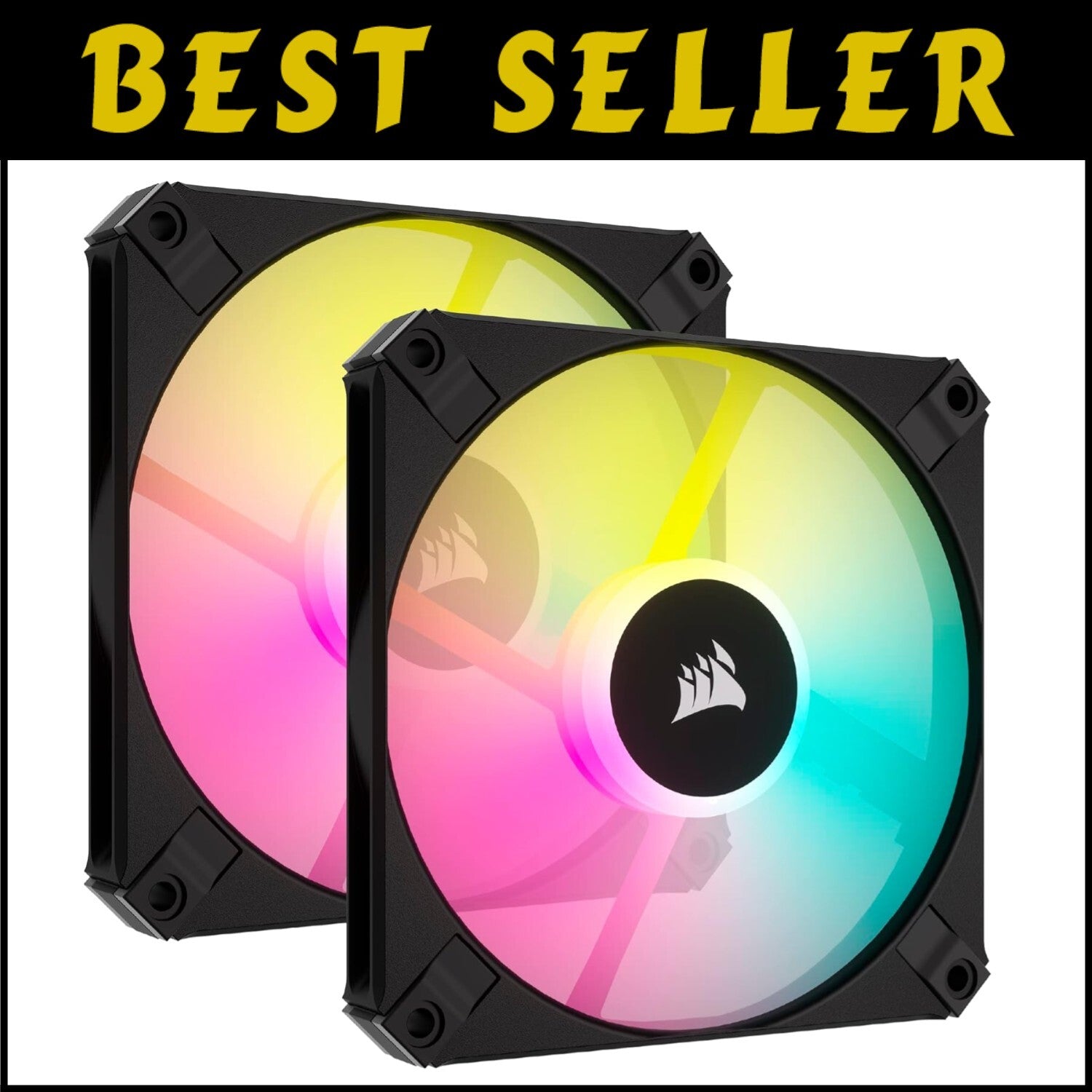 Compact AF120 RGB Slim 120mm PWM Fan Kit - Low Noise & Stunning RGB Lighting
