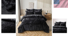Load image into Gallery viewer, Luxurious Lightweight Queen Comforter Set - Distressed Velvet &amp; Soft Microfiber