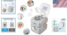 Load image into Gallery viewer, Portable RV Toilet with 5.8 Gallon Detachable Waste Tank - Leak-Proof &amp; Odorless