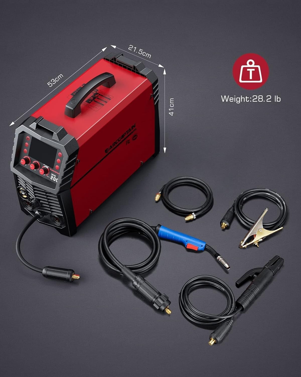 Versatile 6-in-1 MIG Welder - Gas/Gasless with Safety Features & Digital Control