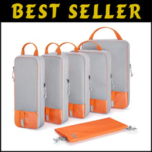 Load image into Gallery viewer, Set of 6 Lightweight Compression Packing Cubes - Space-Saving Travel Essentials