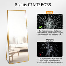 Load image into Gallery viewer, Stylish 59" x 16" Full-Length Gold Mirror - Ideal for Bedrooms and Living Rooms