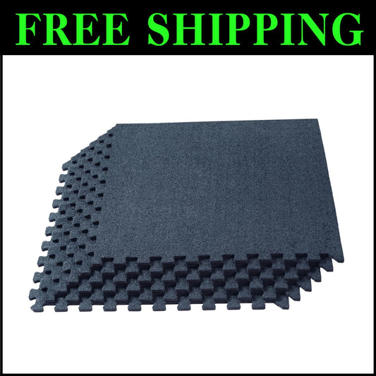 Durable Interlocking Foam Carpet Tiles - 25 Padded Squares for Comfort & Safety