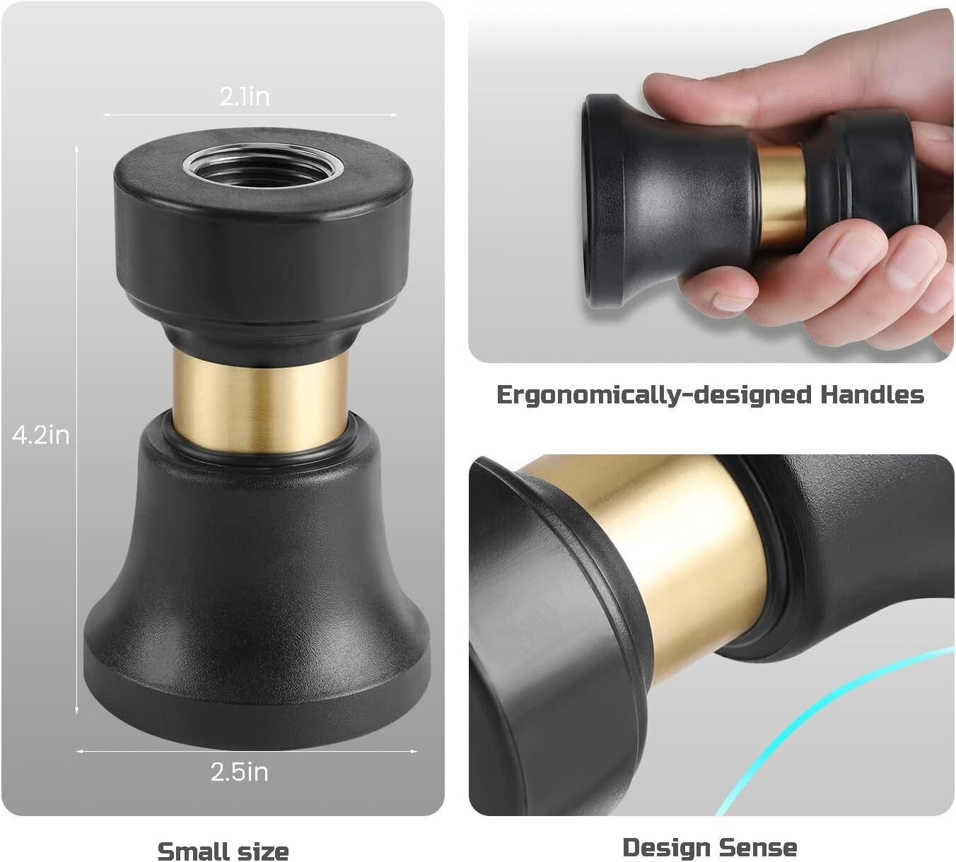 Versatile 2-Pack Brass Hose Nozzles - Ideal for Cleaning & Watering Tasks