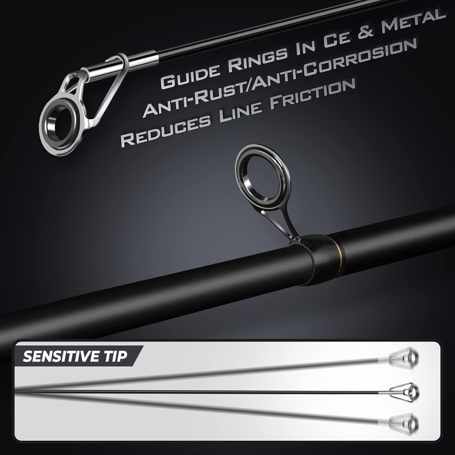 Sensitive and Strong Telescopic Fishing Rod Package - Ideal for Bass Fishing