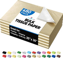 Load image into Gallery viewer, Multi-Purpose Gold Packing Paper - 480 Sheets, Perfect for Gifts and Moving