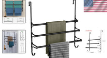 Load image into Gallery viewer, Durable 24.2” Over Door Towel Storage Rack with Hooks - Smart Bathroom Solution