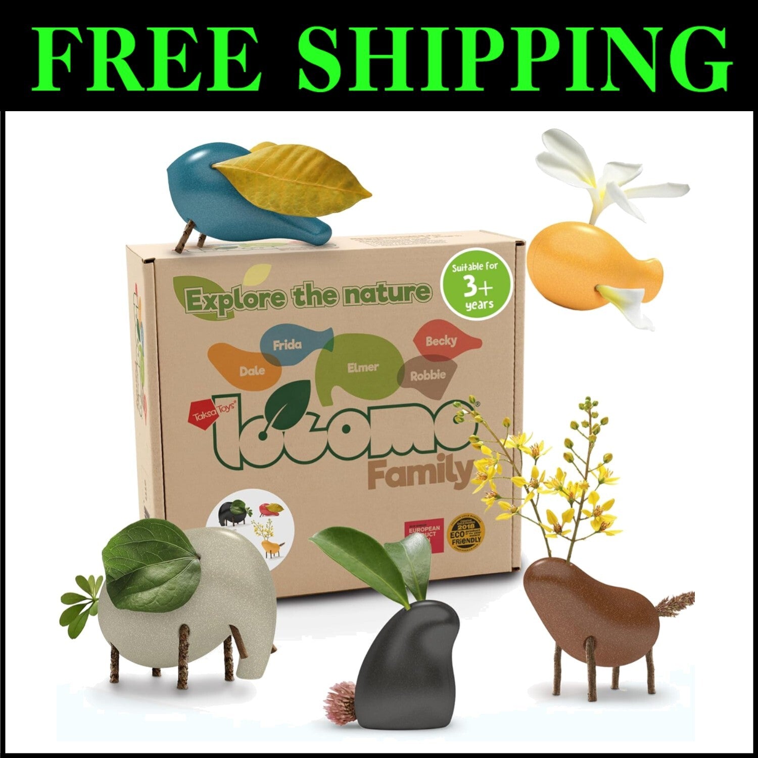 Nature-Inspired Montessori Wooden Animal Set - Perfect for Imaginative Learning