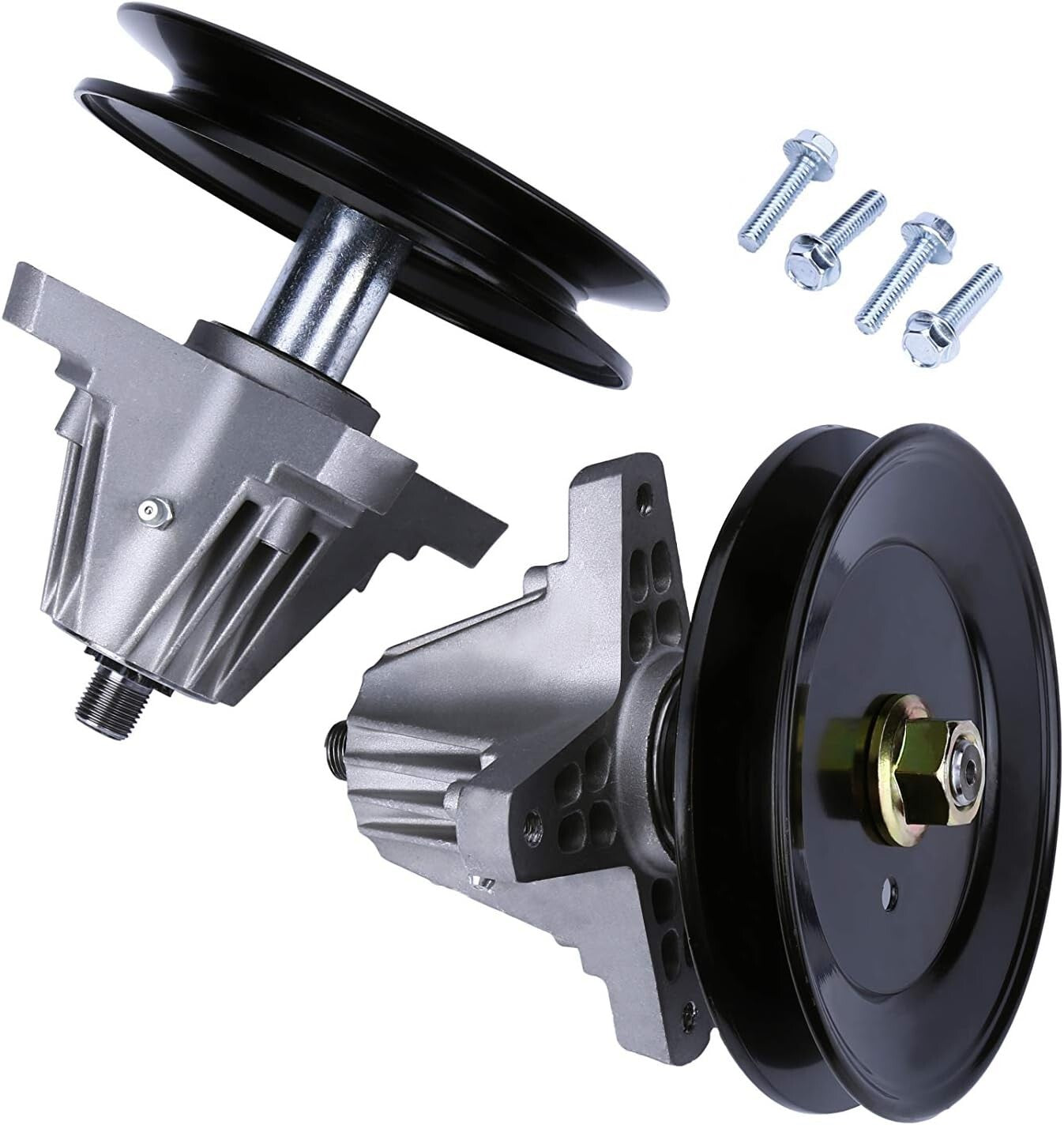 2-Pack Replacement Spindle Assembly with Pulley for 42" Mowers - OEM Compatible