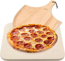 Load image into Gallery viewer, Durable Rectangular Pizza Stone 15 x 12” - Ideal for Baking &amp; Grilling Magic