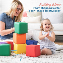 Load image into Gallery viewer, SoftZone Patchwork 12 Foam Building Blocks for Young Learners - Non-Toxic Design