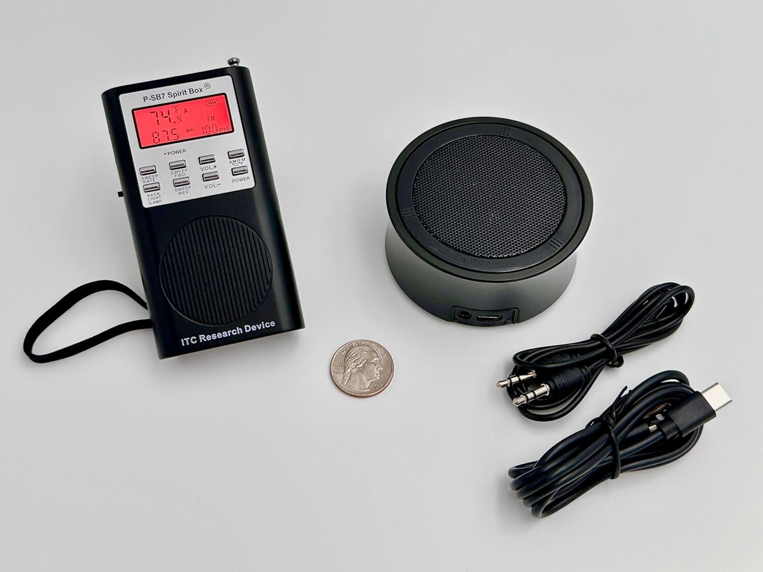 Dynamic P-SB7 Spirit Box & Orbital Bluetooth Speaker Combo: 2.1 Sound Power