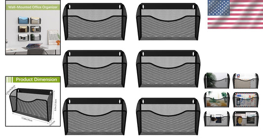 Durable Mesh Wall File Organizer | 6 Pocket Design for Optimal Space Utilization