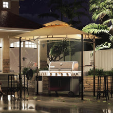 Load image into Gallery viewer, Water-Resistant 8x5 Grill Gazebo with Rustproof Frame &amp; Dual LED Lights