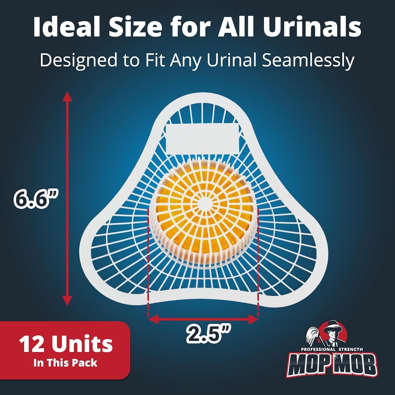 Long Lasting Urinal Deodorizer Block - Citrus Scent & Clog Prevention, 12-Count