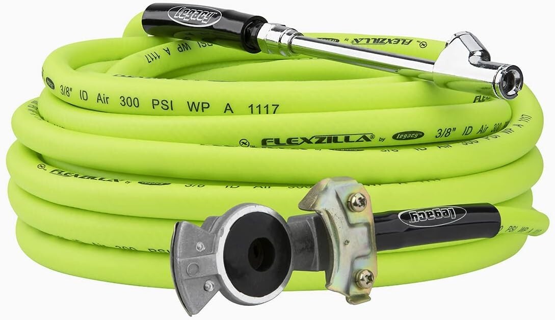 Professional-Grade Truck Tire Inflator Kit - Hybrid Hose, 50ft, Versatile