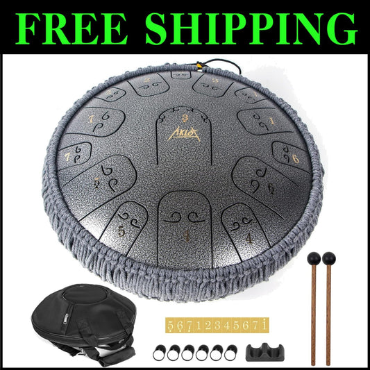 Ethereal Sound 14" Steel Tongue Drum - Perfect for Beginners and Professionals