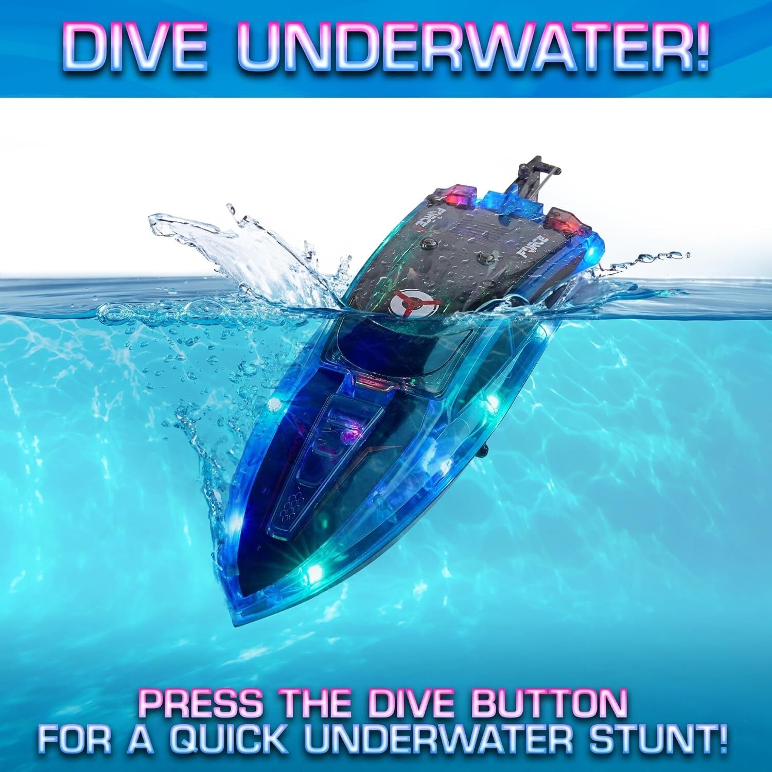 High-Speed Underwater Racing RC Boat with User-Friendly Remote - Family Favorite