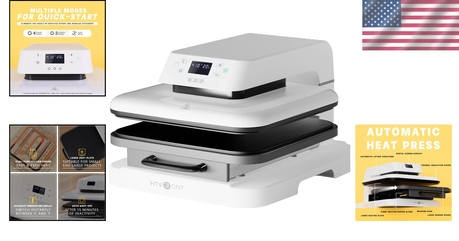 Professional 15x15 T-Shirt Heat Press with Auto Release for Quick Transfers