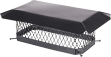 Load image into Gallery viewer, Black Galvanized Steel Chimney Cap 9" x 18" - Enhanced Draft &amp; Weather Defense