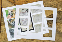 Load image into Gallery viewer, Cherish Memories: Pet Memorial Collage Frame with Pawprints Poem - 14”L x 11”W