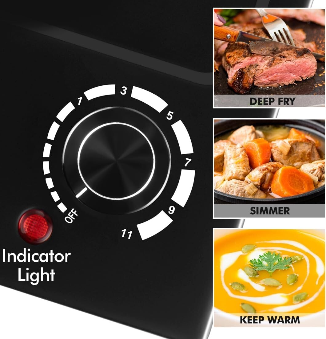 Single Burner Hot Plate with Adjustable Temperature - Ideal for Small Kitchens