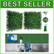 Load image into Gallery viewer, Realistic 10" x 10" Faux Grass Wall Panels – 24Pack for Indoor &amp; Outdoor Use