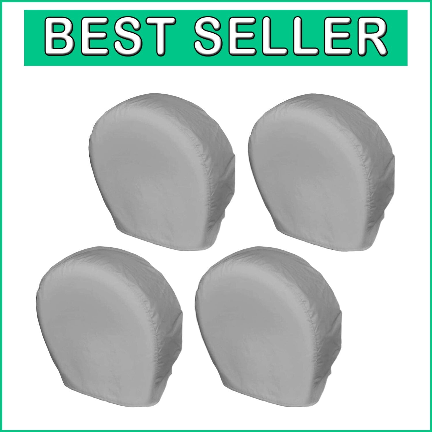 All-Season Tire Covers 4 Pack for RVs, Trucks & SUVs - Snug Fit Up to 34.75 inch