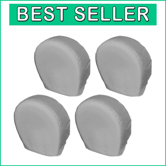 All-Season Tire Covers 4 Pack for RVs, Trucks & SUVs - Snug Fit Up to 34.75 inch