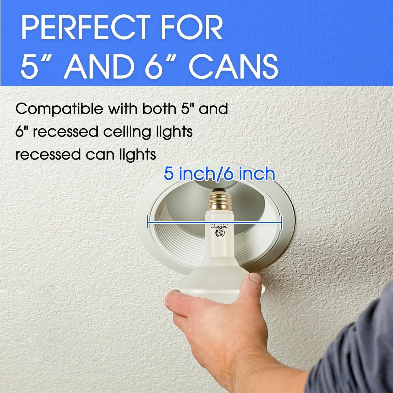 20-Pack of Eye-Friendly Dimmable LED Flood Bulbs, Warm White, 3000K Brightness