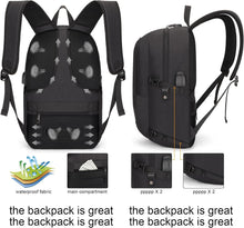 Load image into Gallery viewer, Durable Unisex 17.3” Laptop Backpack with Anti-Theft Lock &amp; USB Charging Port
