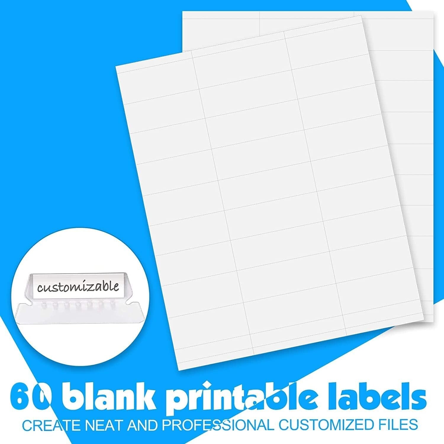 Heavy Duty Hanging File Folders - 60 Pack with 3-Inch Expansion & Premium Hooks