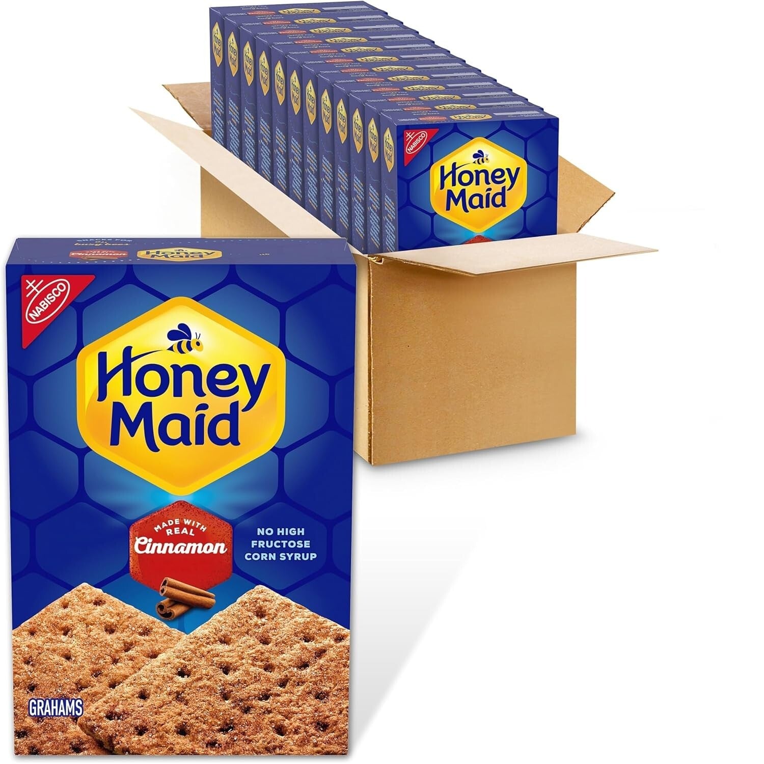 12 Boxes of Crunchy Cinnamon Graham Crackers - Perfect Snack for Kids and Adults