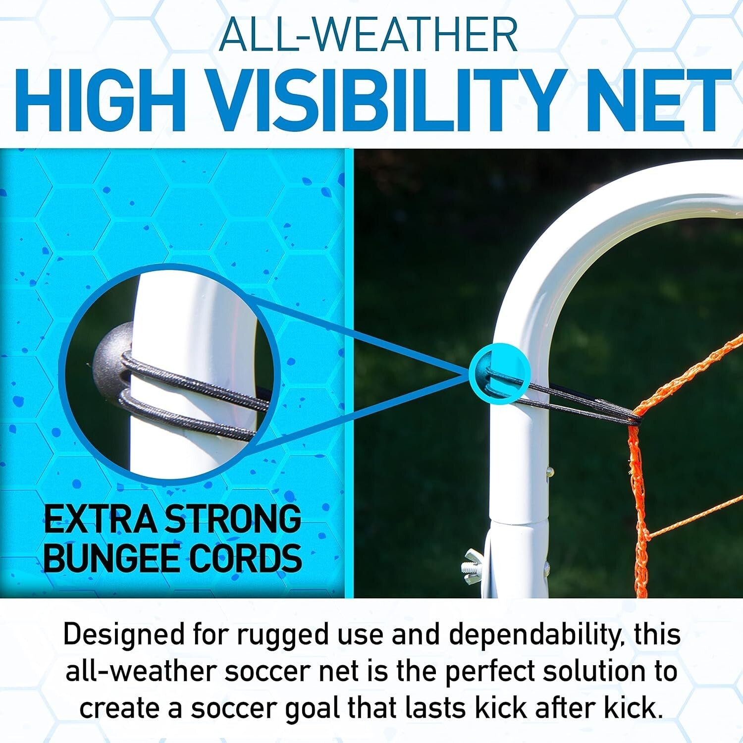 Backyard Adjustable Soccer Rebounder - Reliable 6' x 4' Net for All-Weather