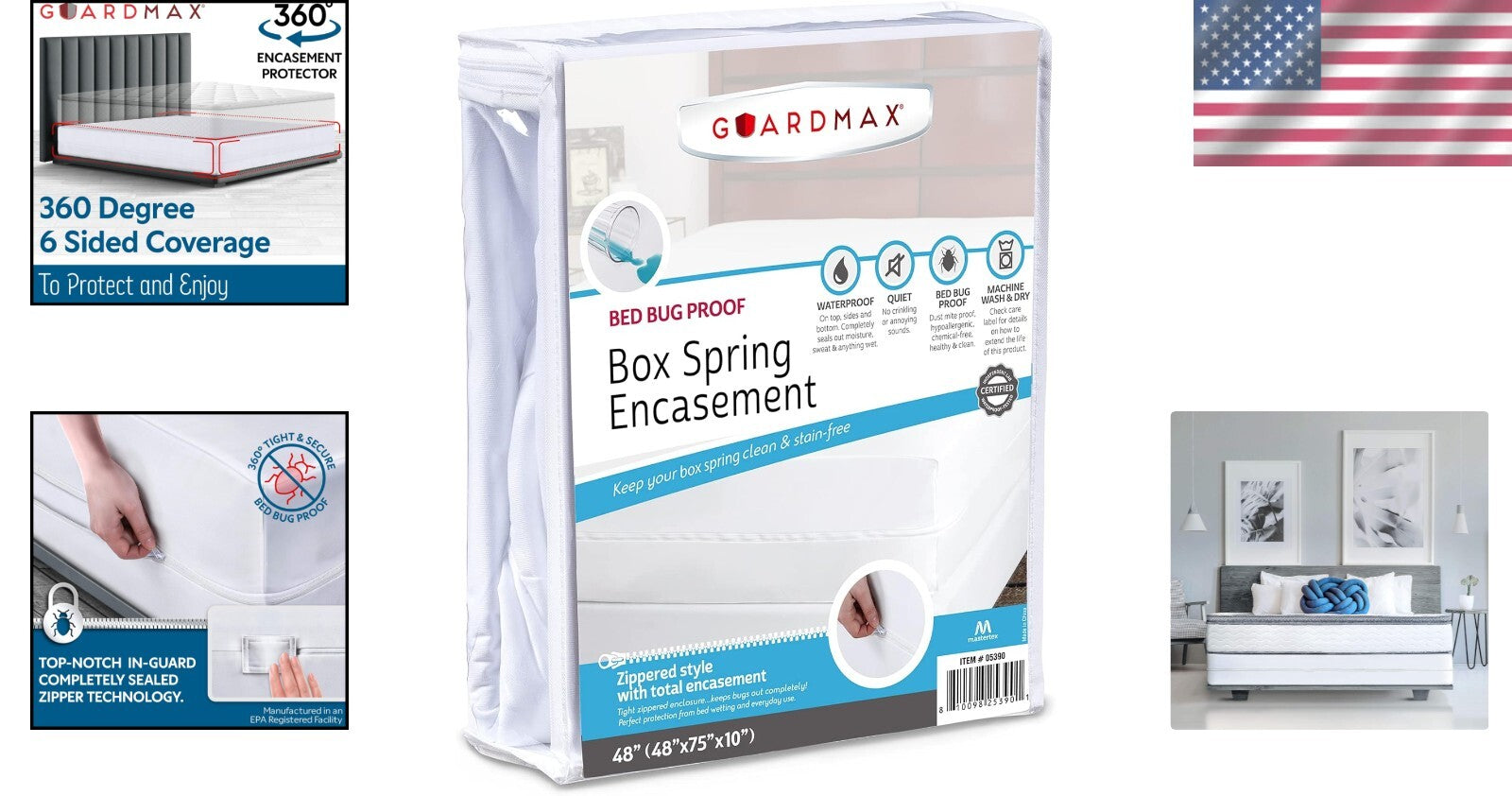 Durable RV Box Spring Cover - Zippered Encasement for Moisture & Bug Protection