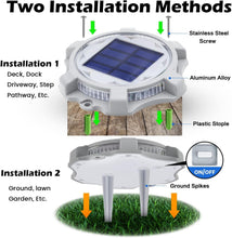 Load image into Gallery viewer, IP68 Waterproof Solar LED Lights - 2 Color Modes for Elegant Deck Illumination