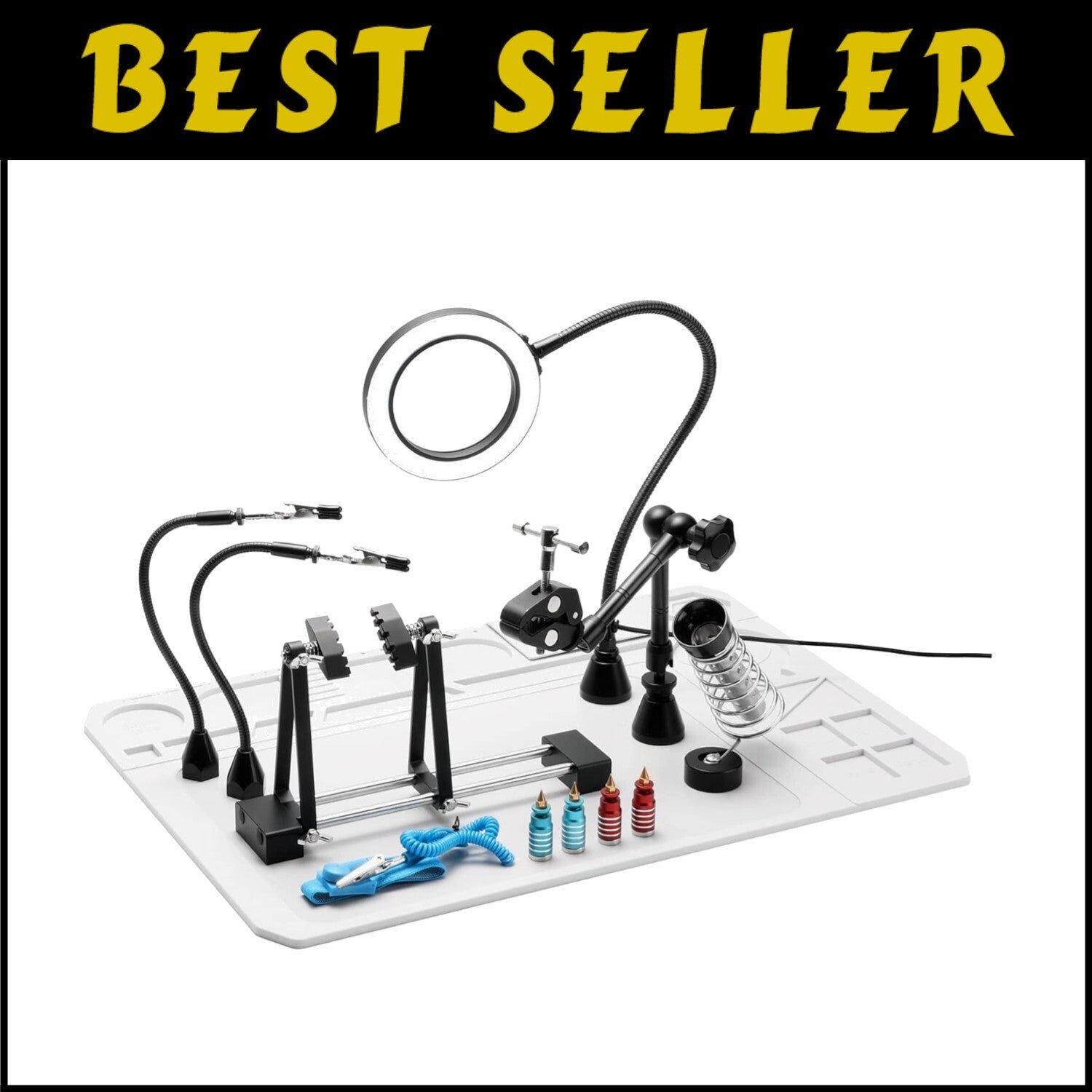 5X LED Magnifying Lamp with Silicone Soldering Mat - Ultimate Repair Station