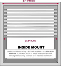 Load image into Gallery viewer, 2" Smooth Light Gray Faux Wood Blinds - Cordless Window Treatment for Any Room