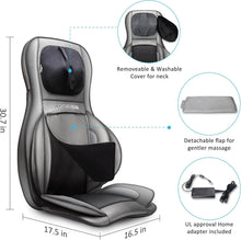 Load image into Gallery viewer, Adjustable Neck Rollers &amp; Compression - Shiatsu Massage Chair Pad for Full Body
