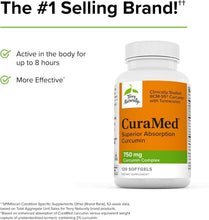 Load image into Gallery viewer, CuraMed 750 mg Curcumin Complex - Superior Absorption – 120 Non-GMO Softgels