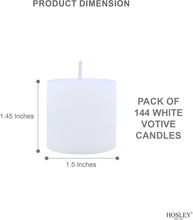 Load image into Gallery viewer, Premium Quality Unscented White Votive Candles - 144 Count for Weddings &amp; Spas