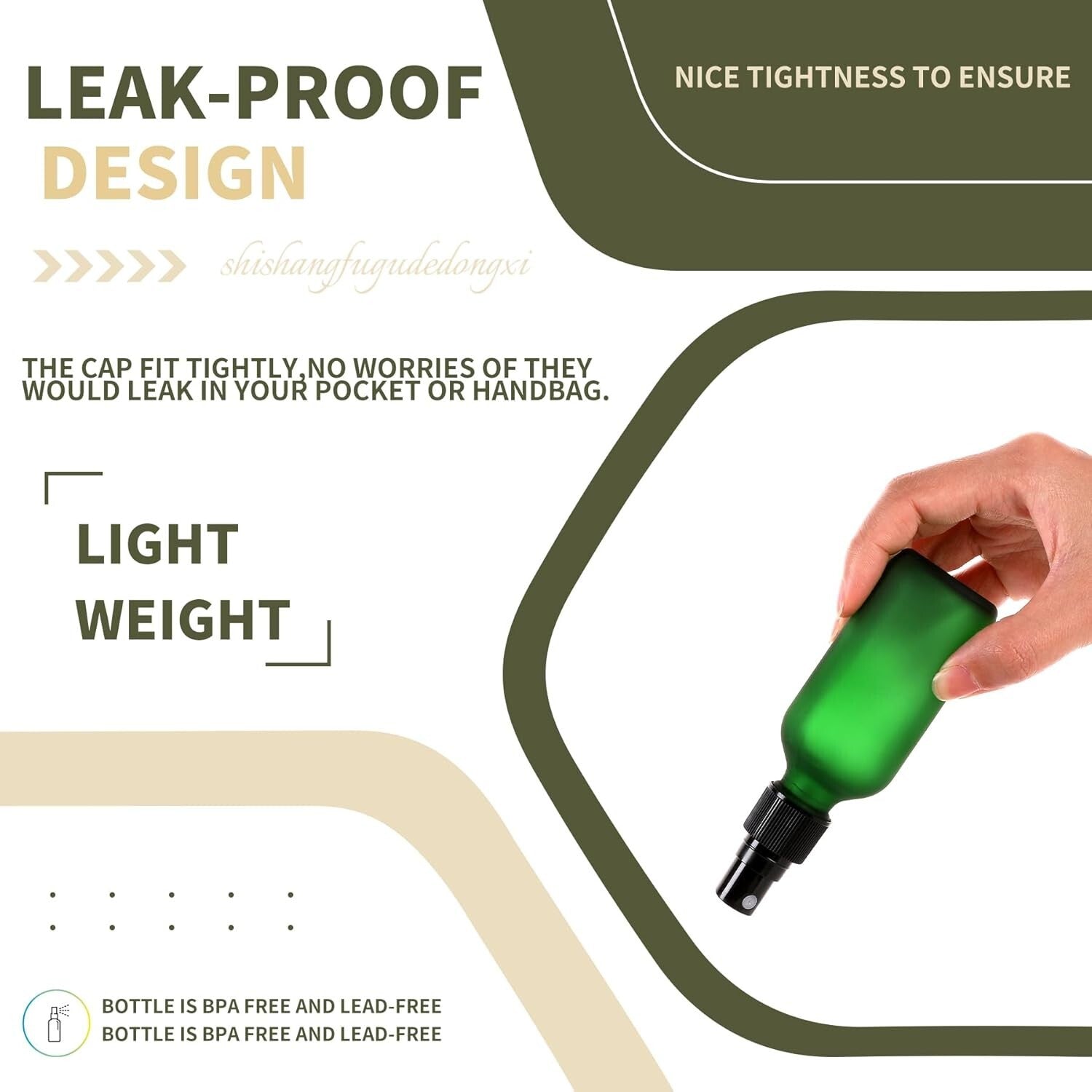 48-Pack Refillable 2 oz Glass Spray Bottles – Corrosion Resistant & Stylish