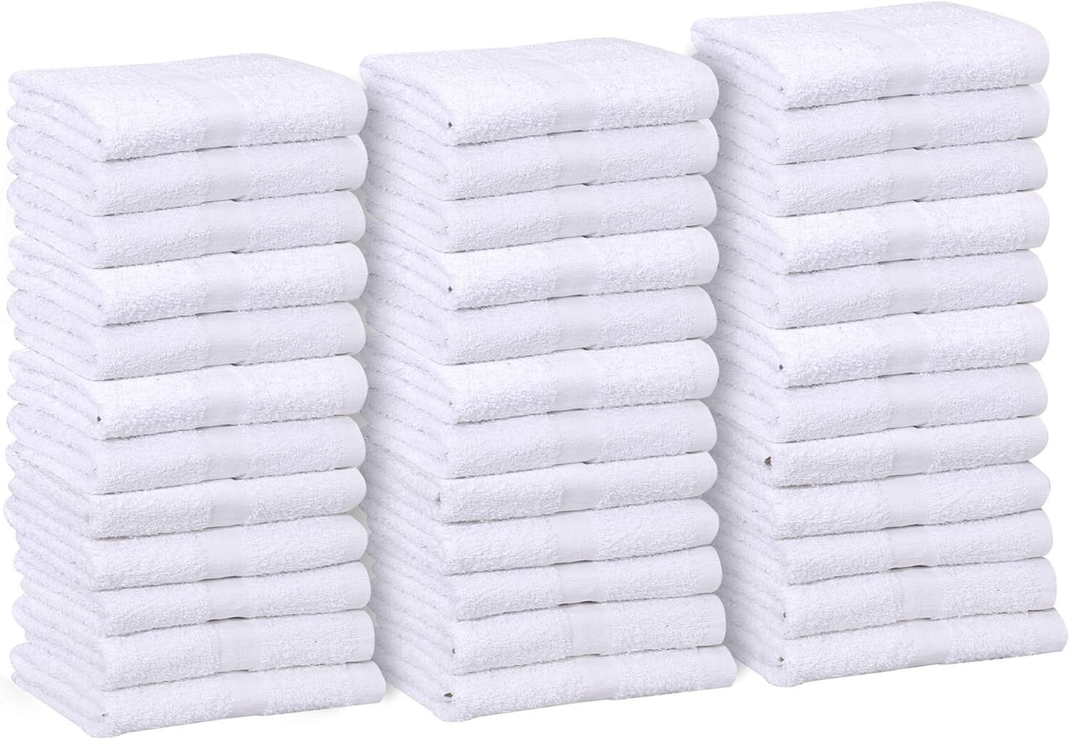 Basic 60 Count Hand Towels - Soft & Durable White 15x25 for Everyday Use
