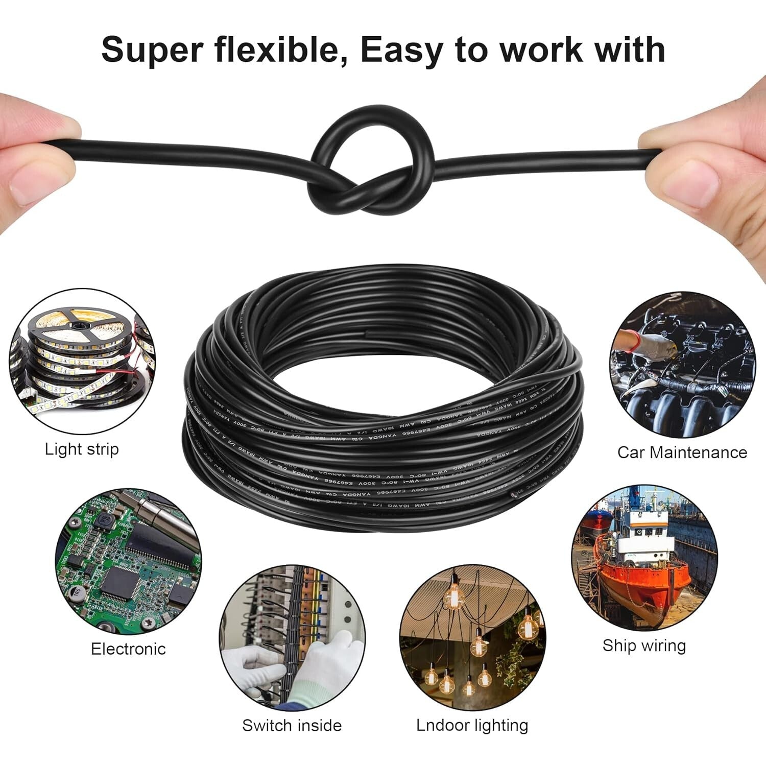 20 AWG Stranded Oxygen-Free Copper Wire - 300FT Low Voltage Electrical Cable