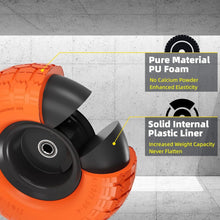 Load image into Gallery viewer, Upgrade to 10" Flat Free Tires - 4 Pack with Heavy Duty Double Sealed Bearings