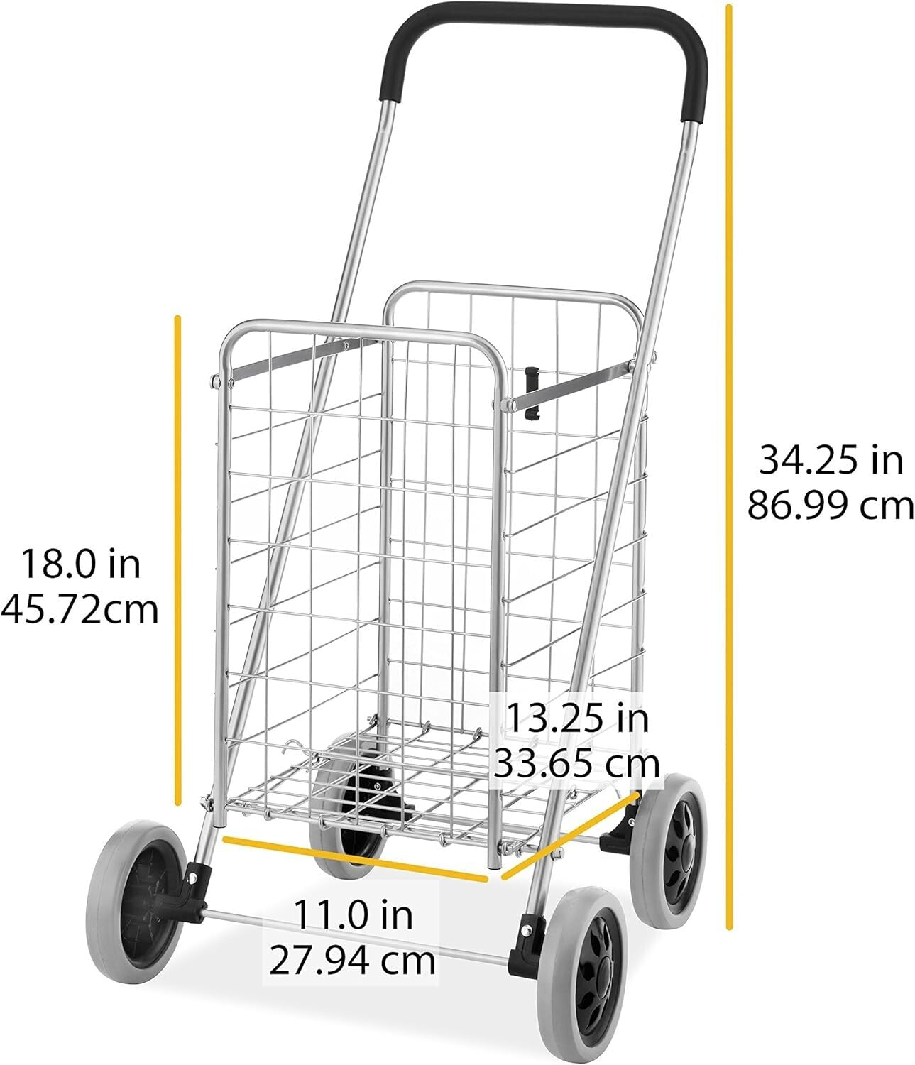 Versatile Folding Shopping Utility Cart for Groceries, Laundry & Gear - 7 lbs