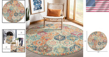Load image into Gallery viewer, Soft 6ft Round Area Rug with Non-Slip Backing - Machine Washable Home Essential